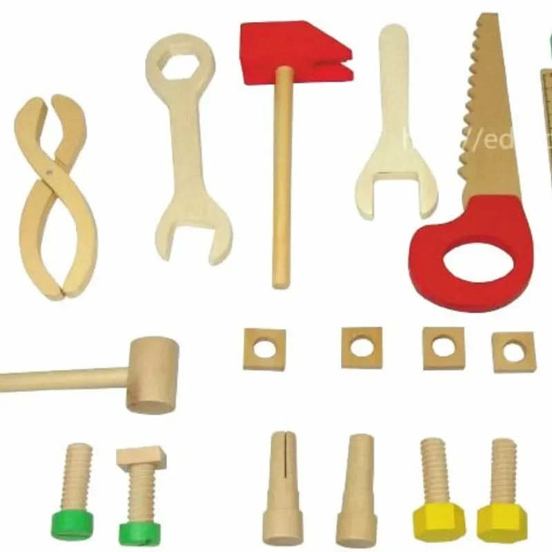 Set di costruzioni in legno Buildaroo TimberNest da 35 pezzi — Blocchi per costruire senza schermi