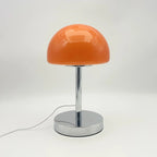 Table Lamp Mushroom Glass Metal Construction Adjustable Shade LED | Euroselle