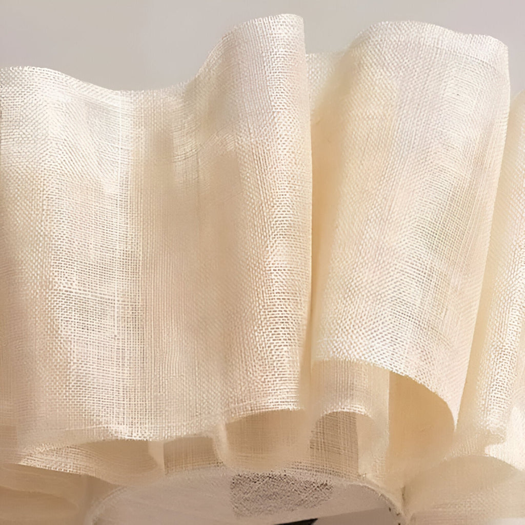 16 in Warm Cream Pleated Fabric Shade Hanging Ceiling Lamp