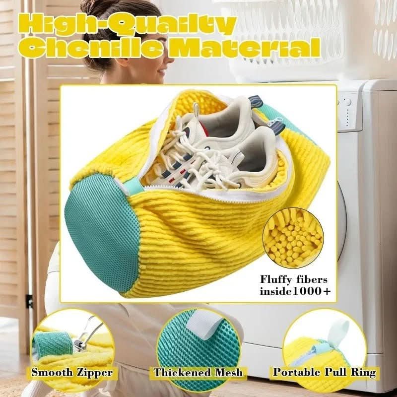 FreshStride sportcipőmosó zsák — mosógépes mosáshoz biztonságos, védi a formát és a színt