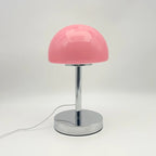 Table Lamp Mushroom Glass Metal Construction Adjustable Shade LED | Euroselle