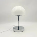 Table Lamp Mushroom Glass Metal Construction Adjustable Shade LED | Euroselle