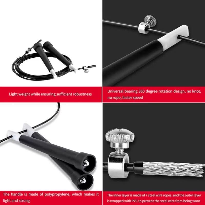 Corde à sauter AeroFlex Pro — Réglage rapide de la longueur, poignées ergonomiques durables