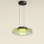 LumenNova Dynamic Pendant Light In Amber Glass For Kitchen