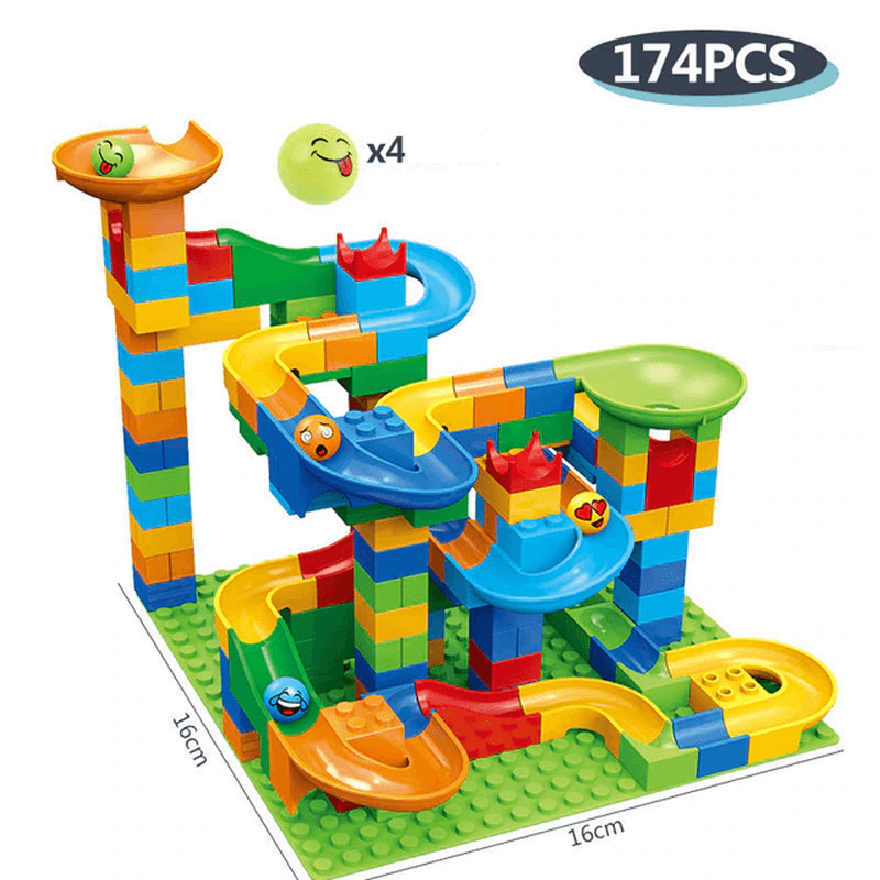 Marble Run Building Blocks – Creative Maze with Slide and Ball Track for Kids – Educational Play for Problem Solving and Imagination | Euroselle