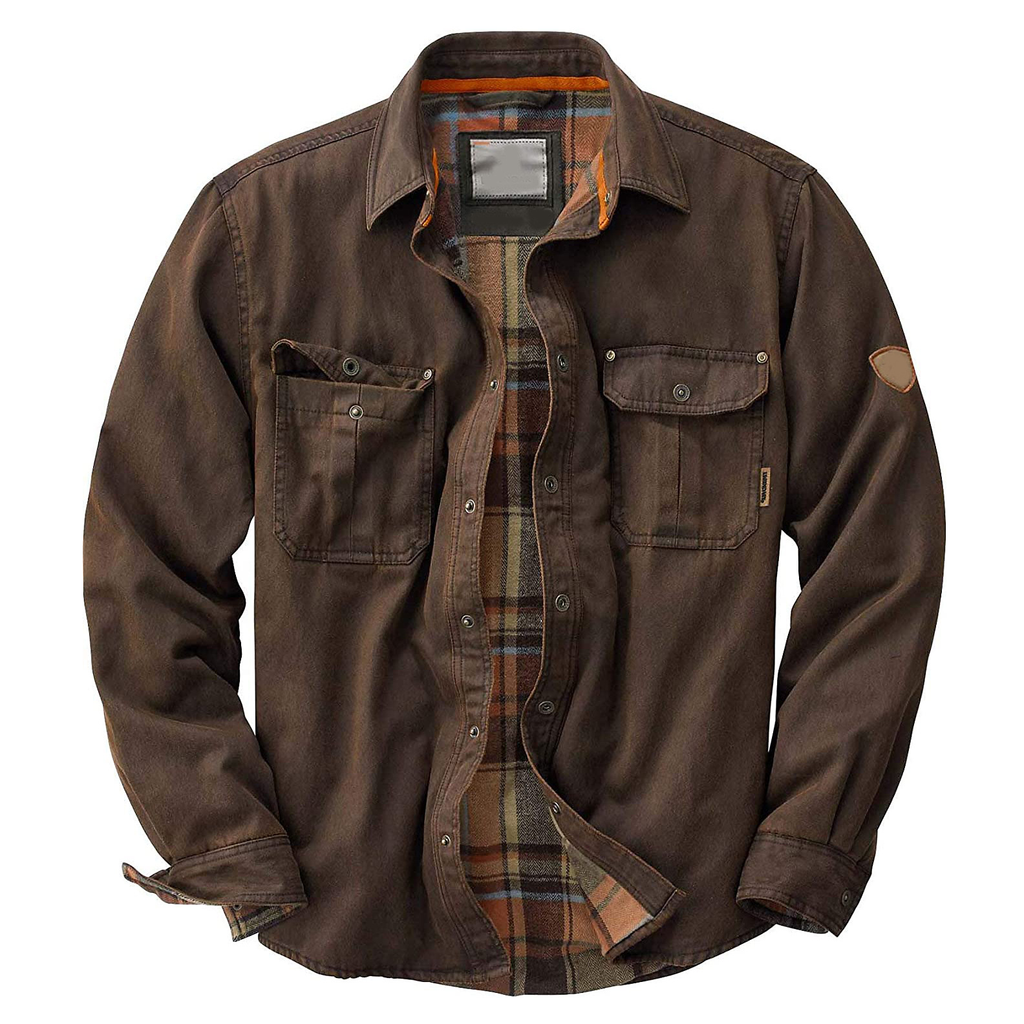 Men’s Waxed Canvas Work Jacket — Water-Resistant 3-Season Coat