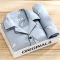 Men's Lightweight Cotton Lounge Shirt & Pant Sleepwear Set