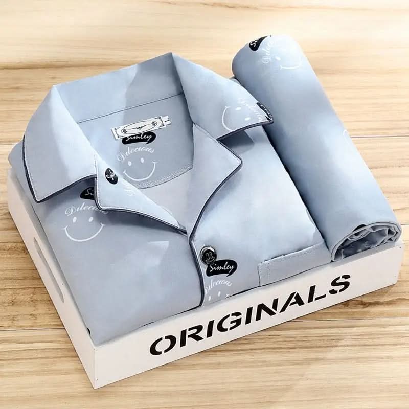 Men's Lightweight Cotton Lounge Shirt & Pant Sleepwear Set