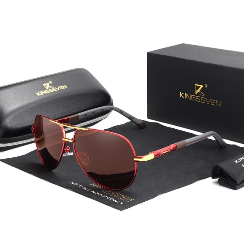 Herren Vintage Aluminium Polarisierte Sonnenbrille | Euroselle