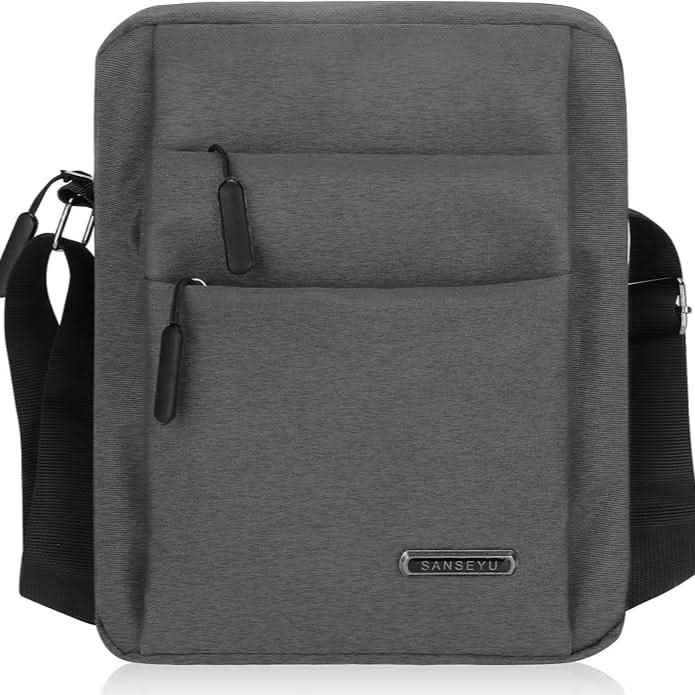 Men’s Water-Resistant Crossbody Messenger Bag with Security Zipper