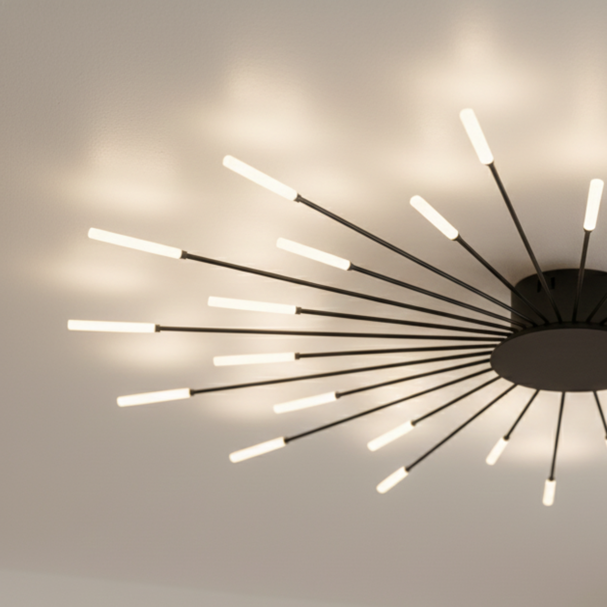 Századközepi Sputnik LED mennyezeti lámpa — Állítható karok