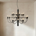 Tvådelad LED-ljuskrona — ljushållare i mid-century-stil, design med öppna bågar