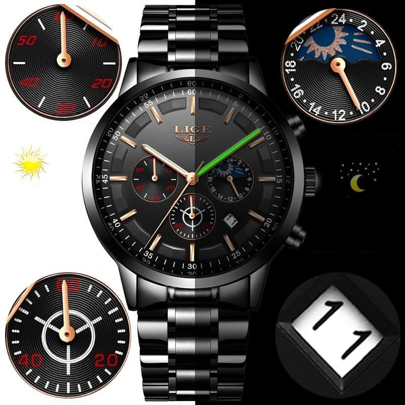 Military Black Steel Watch | Euroselle