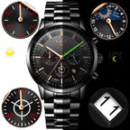 Military Black Steel Watch | Euroselle