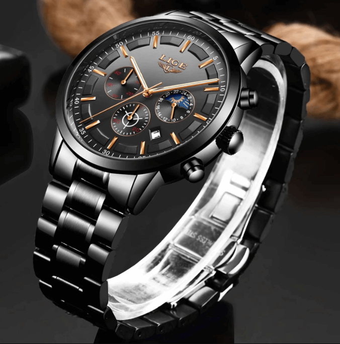 Military Black Steel Watch | Euroselle