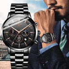 Military Black Steel Watch | Euroselle