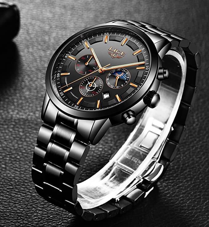 Military Black Steel Watch | Euroselle