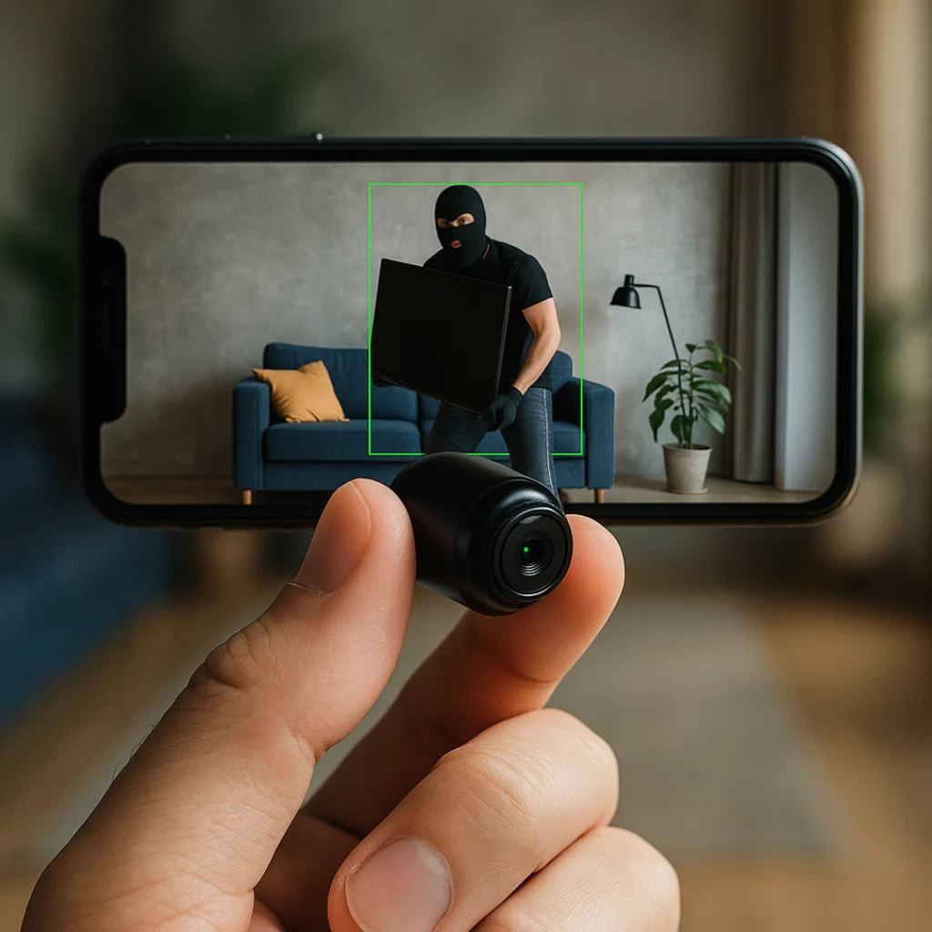 Caméra Mini Sans Fil Cachée Euroselle avec Audio pour Surveillance à Domicile