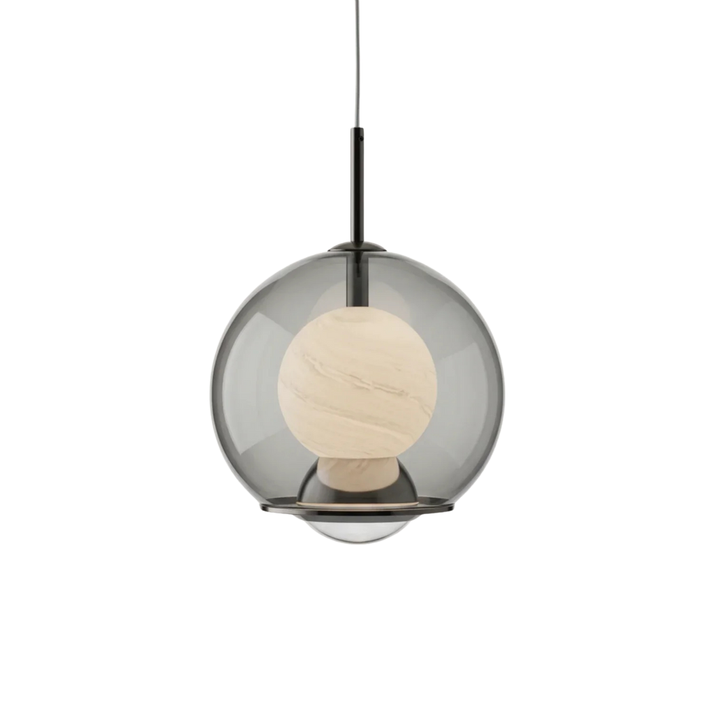 Dimmbare Pendelleuchte – minimalistische Glaskugel, integrierte LED