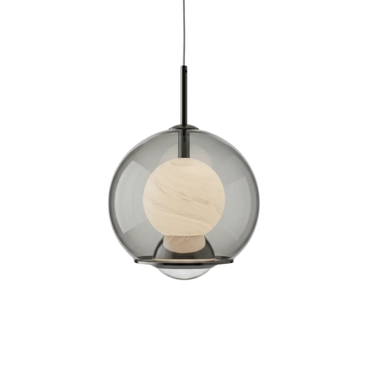 Dimmbare Pendelleuchte – minimalistische Glaskugel, integrierte LED