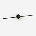 Double Ended LED Wall Sconce — Minimalist Linear Rod Light, Black and Gold