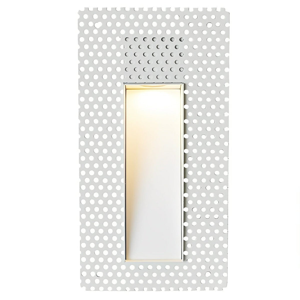 Lampă LED pentru trepte, încastrată, cu senzor de mișcare, din aluminiu alb, 4x1.8x7.9 in