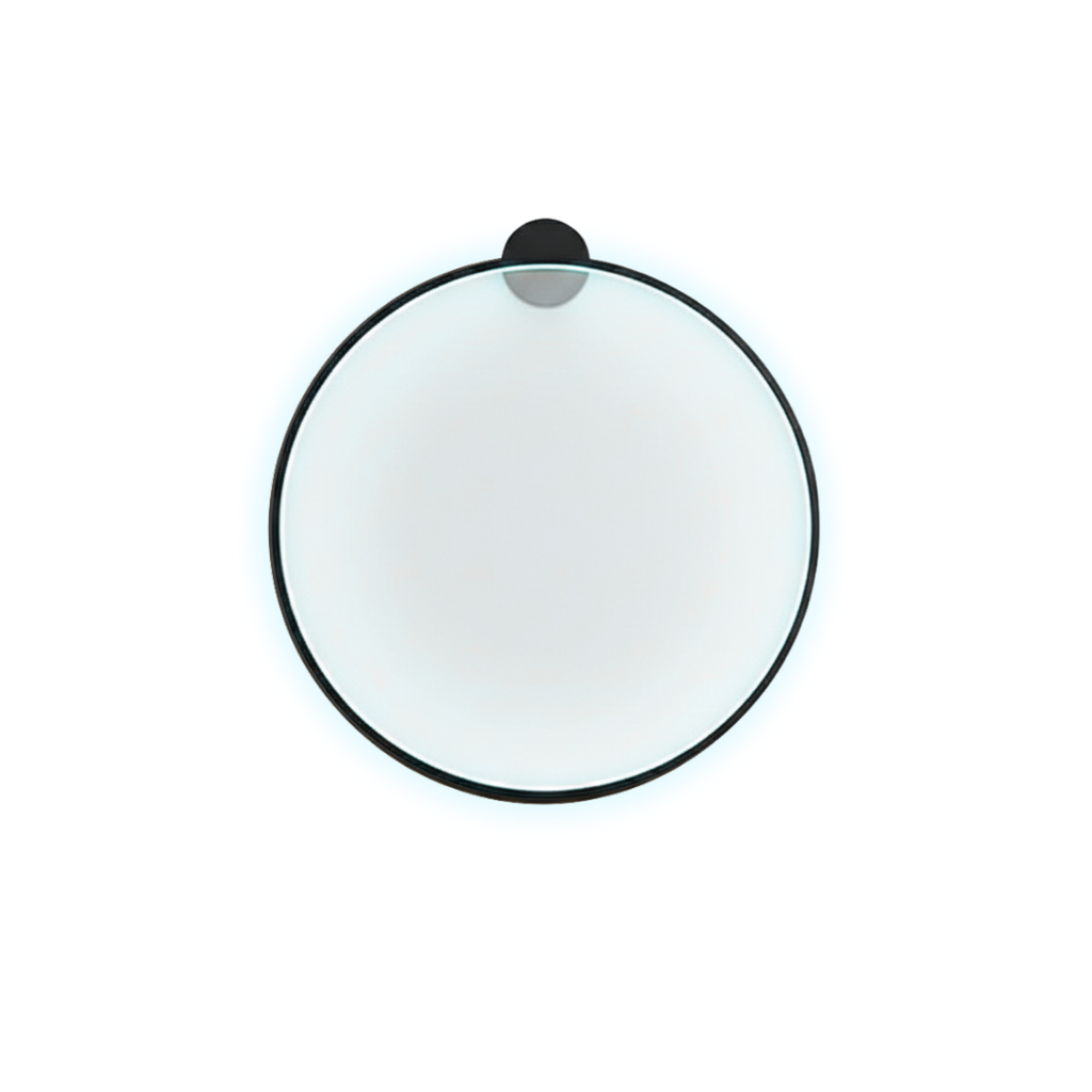 Kerek LED-es fali lámpa — minimalista fekete keret