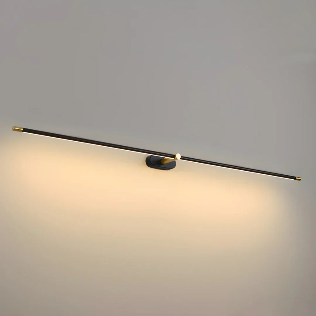 Slim Linear LED Wall Light — Minimalist Horizontal Profile in Black, Gold & White