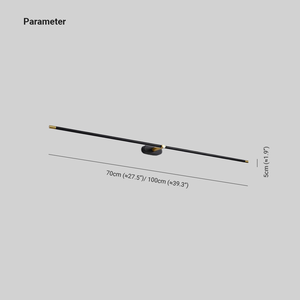 Slim Linear LED Wall Light — Minimalist Horizontal Profile in Black, Gold & White