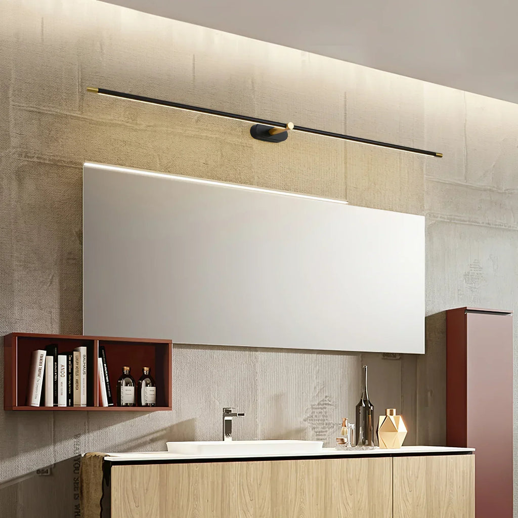 Slim Linear LED Wall Light — Minimalist Horizontal Profile in Black, Gold & White