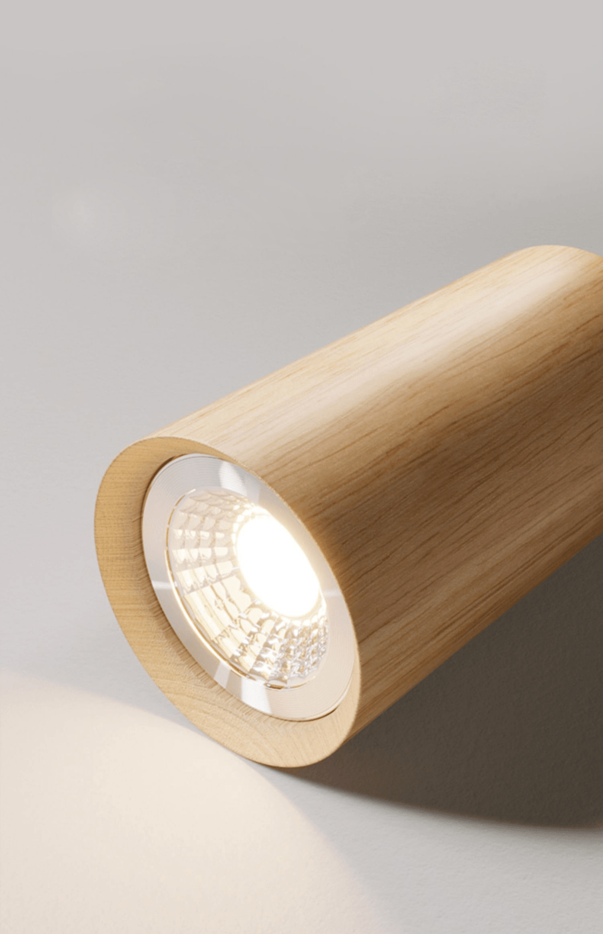 Spot sur rail en bois naturel, 47 in - Projecteurs orientables, de 1 à 5 têtes