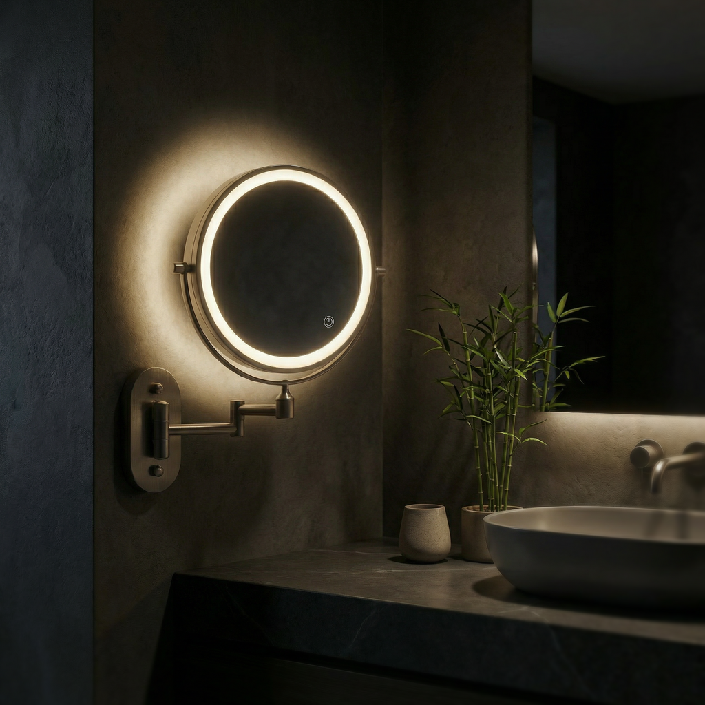 Dimmbarer LED-Wandspiegel für das Badezimmer