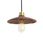 Mullan Pyrus Organic Ceramic Pendant Light 28cm, Red Iron
