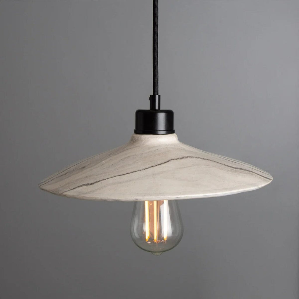 Pyrus Marbled Ceramic Pendant Light 28cm