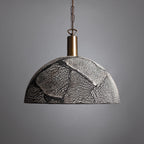 Kauri Organic Ceramic Dome Pendant Light 37cm, Black Clay
