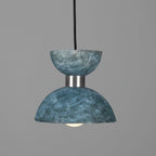 Nakaii Organic Ceramic Pendant Light 20cm, Blue Earth