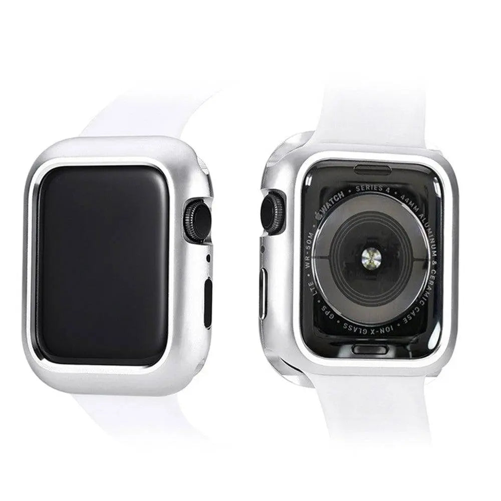 Pancerna metalowa obudowa z wyglądem szkła do Apple Watch Series 1-6 38-44mm