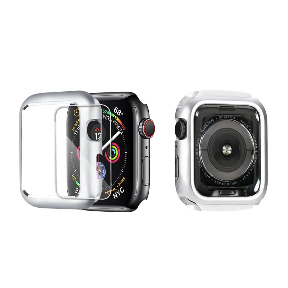 Pancerna metalowa obudowa z wyglądem szkła do Apple Watch Series 1-6 38-44mm