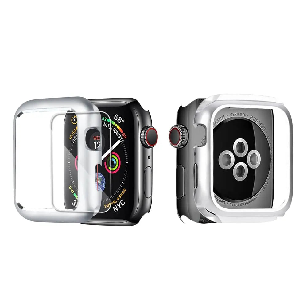 Pancerna metalowa obudowa z wyglądem szkła do Apple Watch Series 1-6 38-44mm