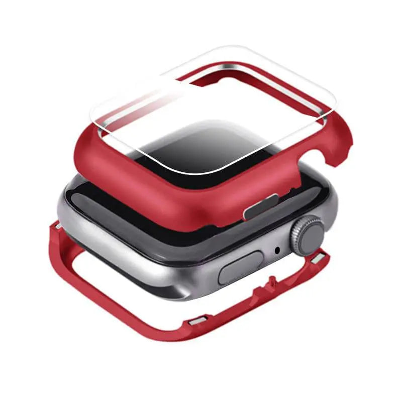Pancerna metalowa obudowa z wyglądem szkła do Apple Watch Series 1-6 38-44mm