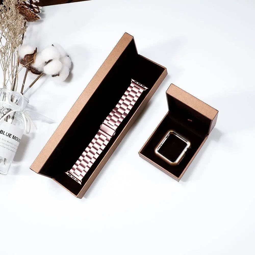 Apple Watch Metal Band & Protective Case Set — All Series Compatible