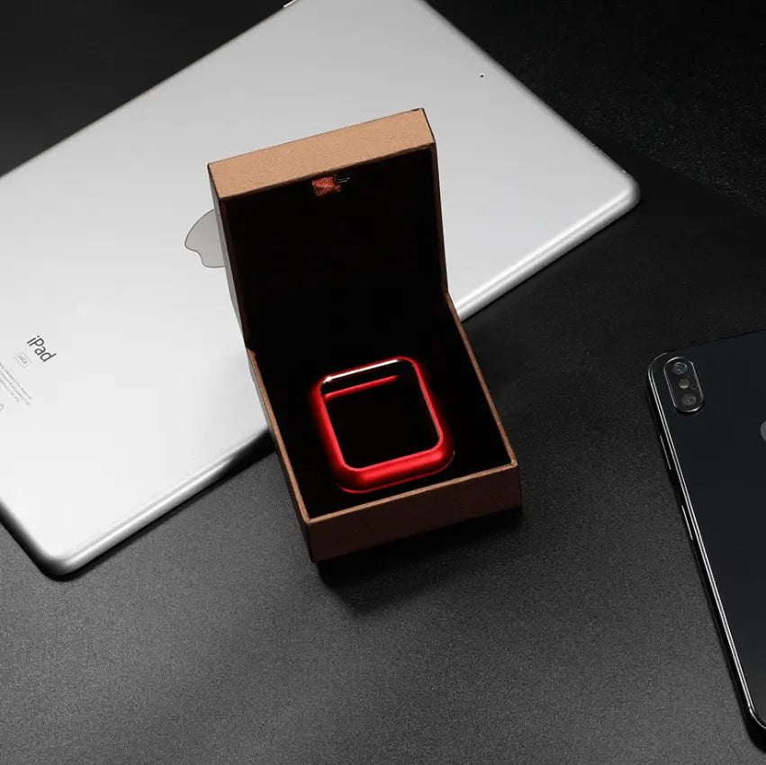 Pancerna metalowa obudowa z wyglądem szkła do Apple Watch Series 1-6 38-44mm