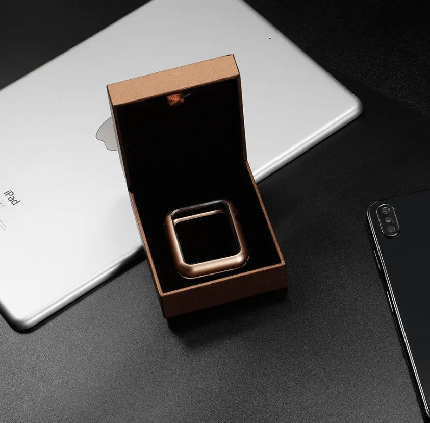 Stålhölje till Apple Watch Series 6/5/4, härdat glas, 40/44mm