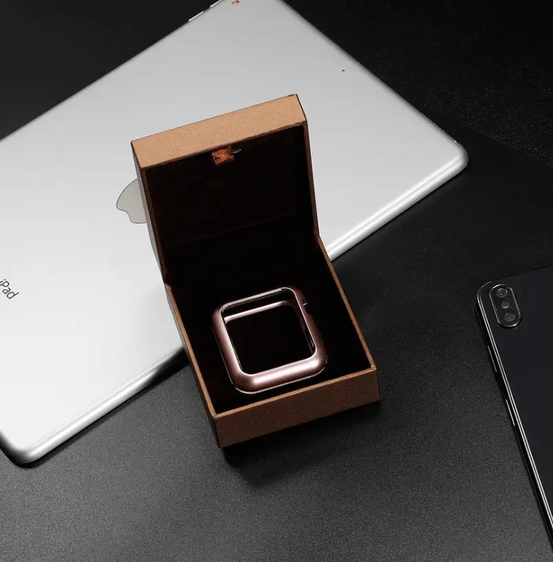 Stålhölje till Apple Watch Series 6/5/4, härdat glas, 40/44mm