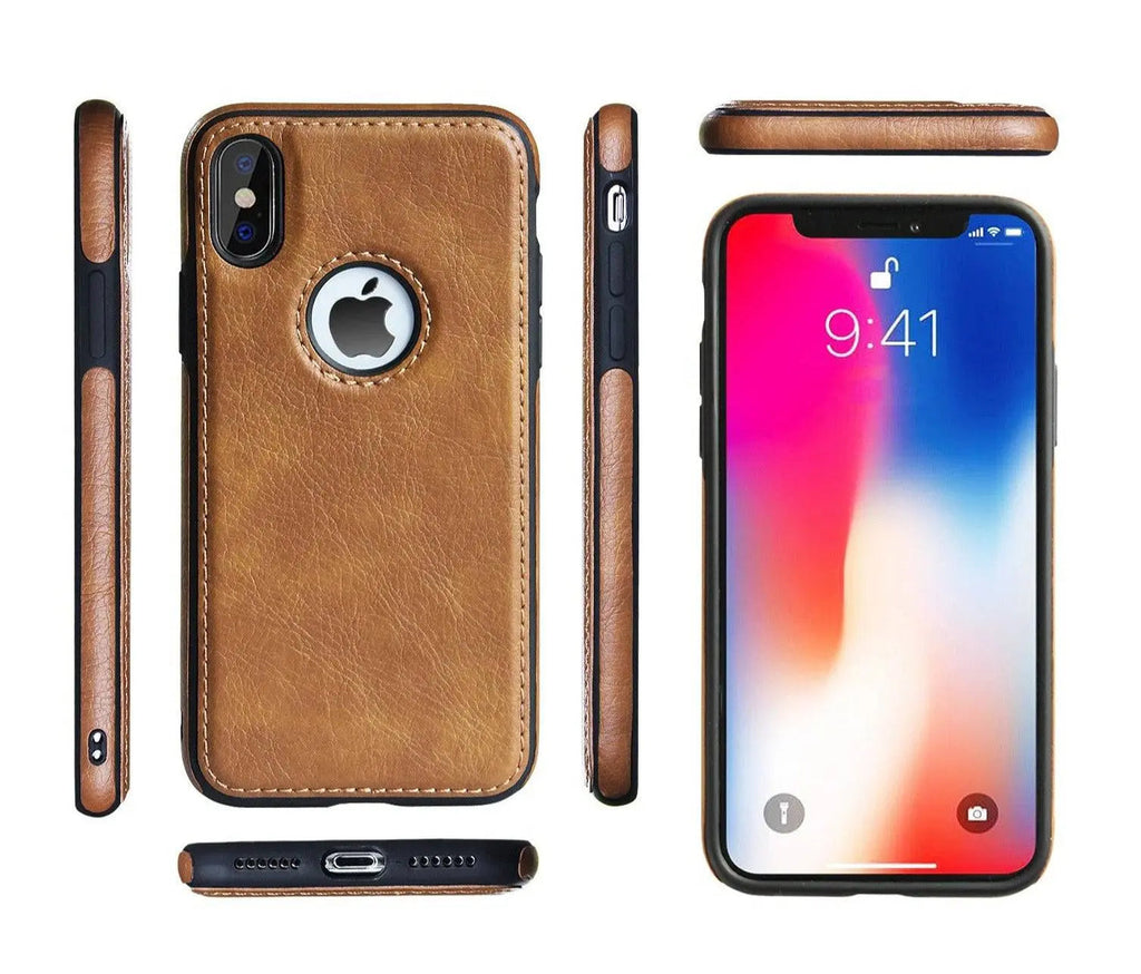 כיסוי עור בסגנון וינטג' ל-iPhone 6-XR — קצוות מוגבהים ואחיזה
