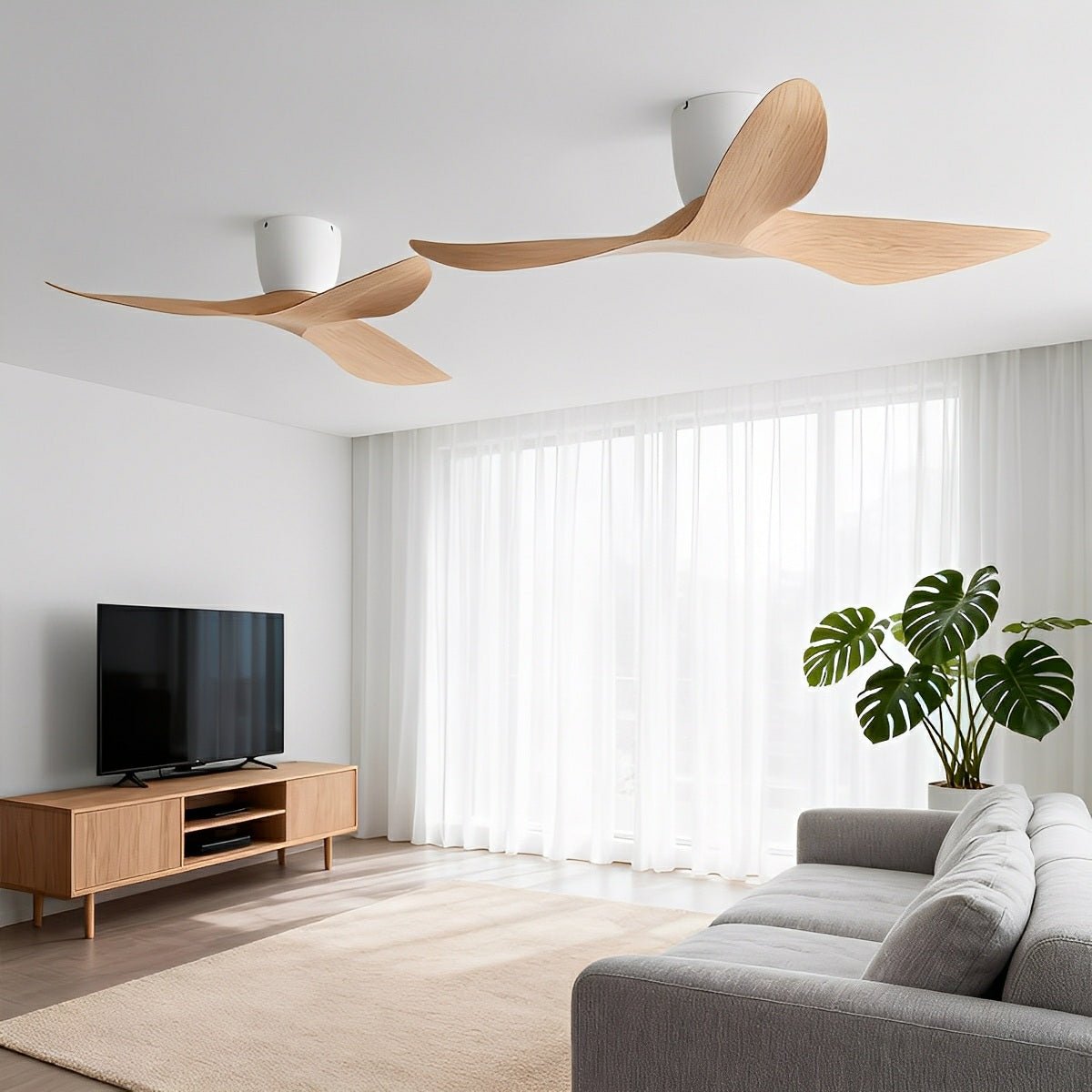 Deckenventilator mit reversiblem Gleichstrommotor, 38 Zoll – 6 Geschwindigkeiten, Fernbedienung
