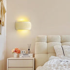 Modern Art Deco Resin Ribbed Wall Sconce Lamp