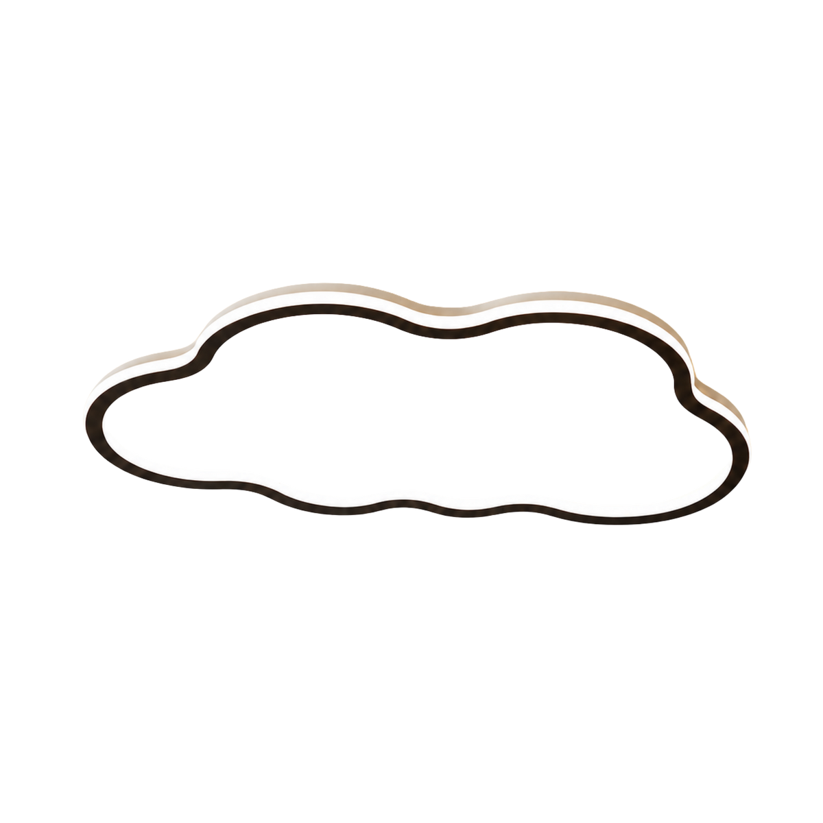 Modern Cloud Silhouette Flush Mount Ceiling Light