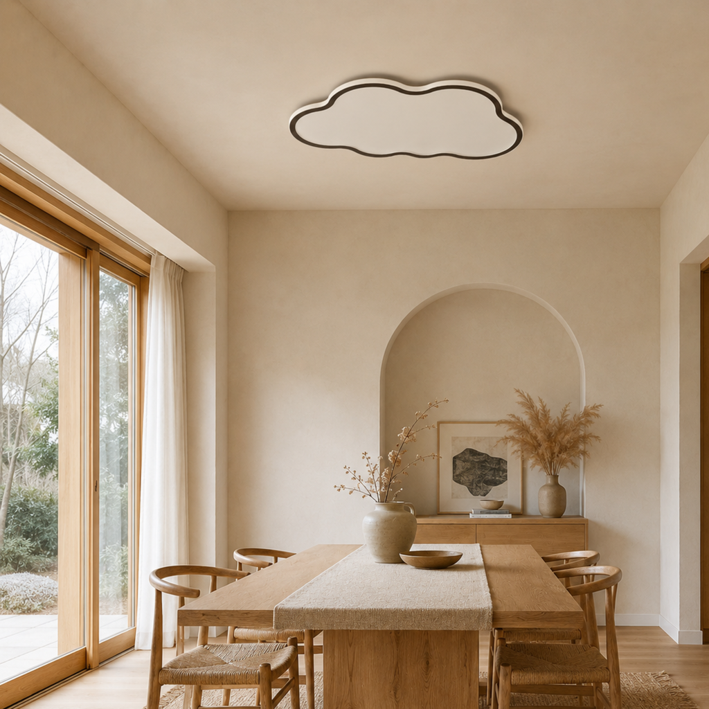 Modern Cloud Silhouette Flush Mount Ceiling Light