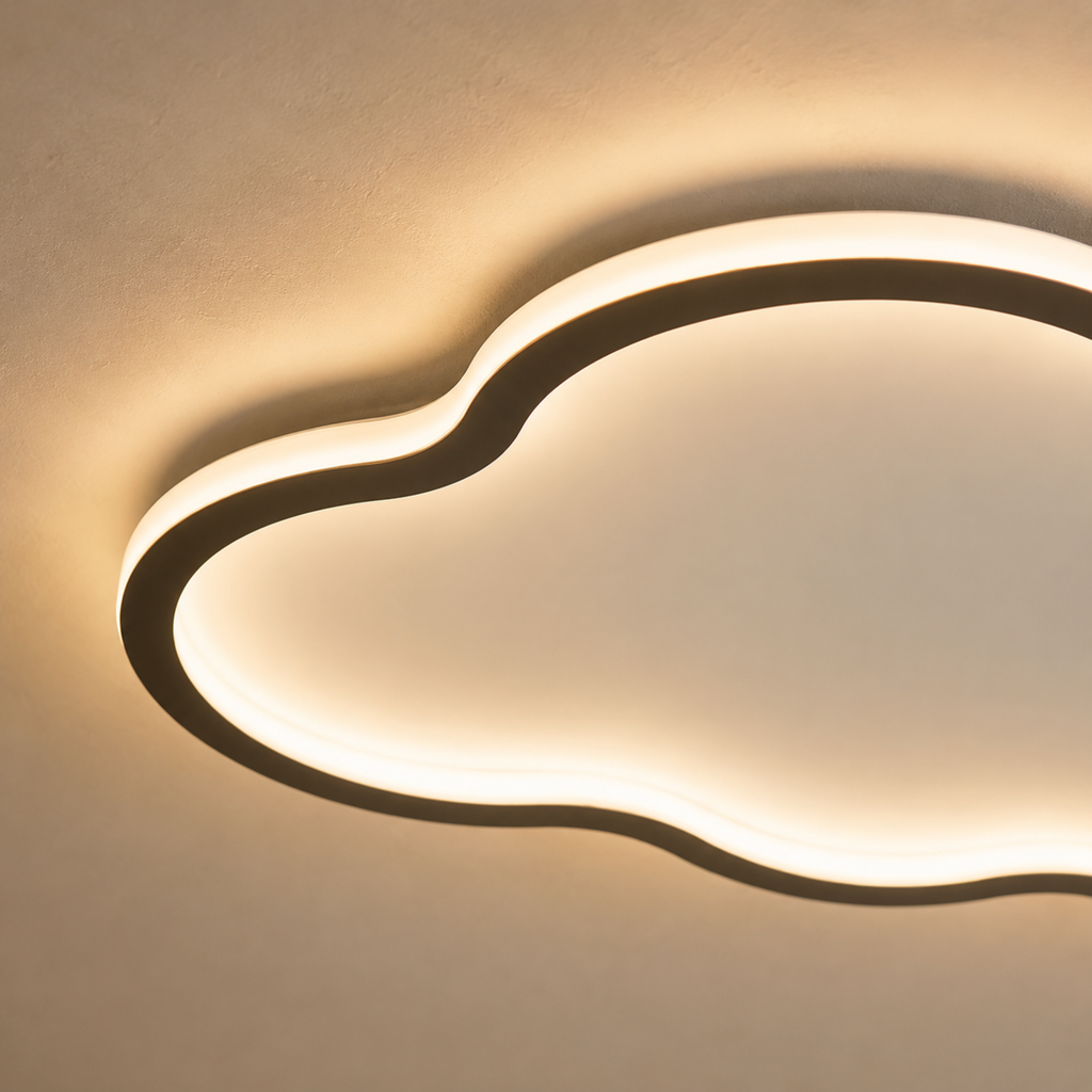 Modern Cloud Silhouette Flush Mount Ceiling Light
